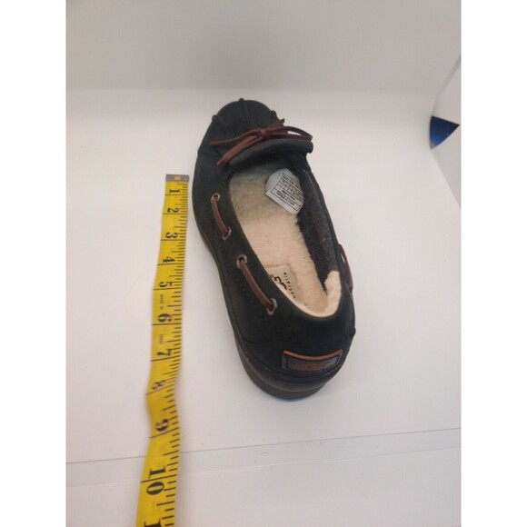 Ugg Australia Womens Sz 7.5 Haylie Oiled Leather Fringe Slipon Duck Shoe Leather - Picture 4 of 14